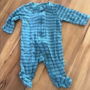 Carter's Blue Striped Footie Pajama One Piece